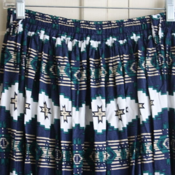 Southwestern Western Print Boho Peasant Skirt - Picture 5 of 7